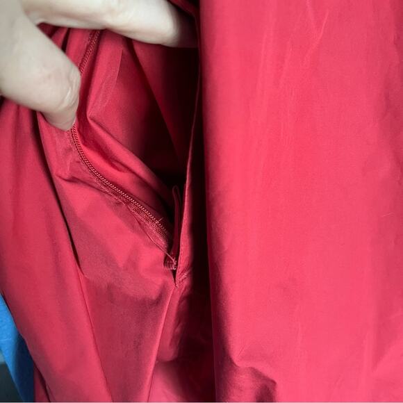 Title Nine tomato red rain jacket hood water resistant Large - Picture 6 of 11